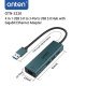 ONTEN 4 IN 1 USB 3.0 TO 3-Ports USB 3.0 Hub With Gigabit Ethernet Adapter