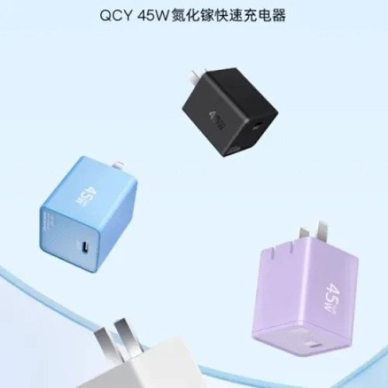 QCY GN101GB 45W GaN Type-C Charger Adapter
