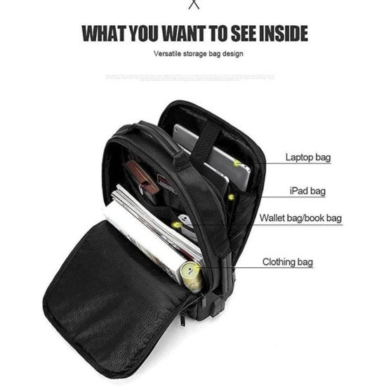 ARCTIC HUNTER B00346 WATERPROOF LAPTOP TRAVEL BACKPACK