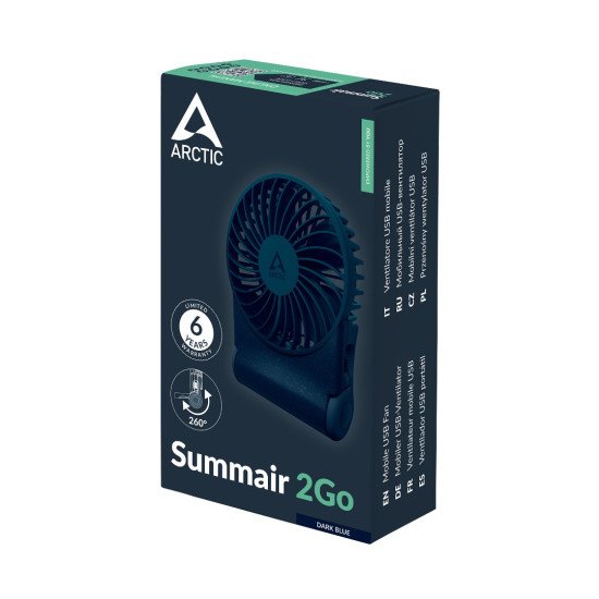 Arctic Summair 2Go Powerful mini Fan with Extra-Long Battery Life