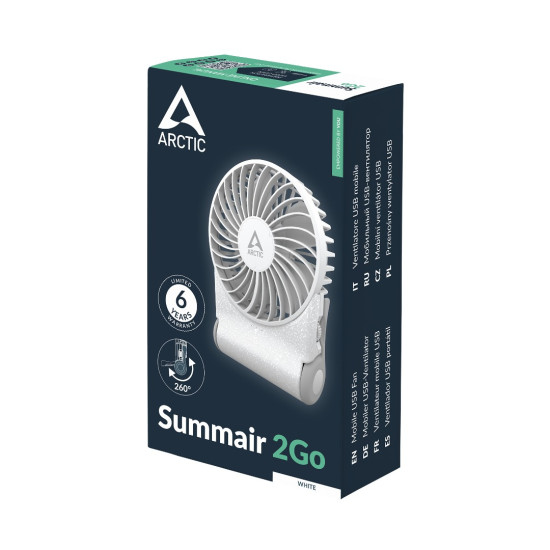 Arctic Summair 2Go Powerful mini Fan with Extra-Long Battery Life
