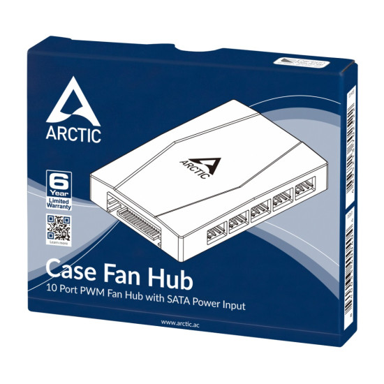 Arctic 10 Port PWM Case Fan Hub with SATA Power Arctic 10 Port PWM Case Fan Hub with SATA Power