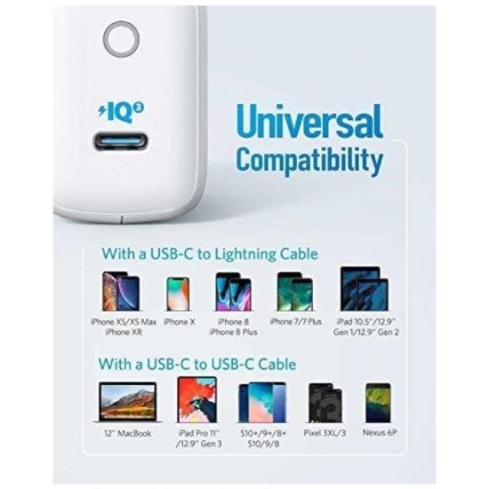 Anker A2615L21 PowerPort mini 30W USB-C Charger White