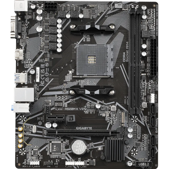 Gigabyte AMD Chipset A520M K V2 AM4 Micro ATX Motherboard