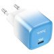 Hoco C101A Fast Charging Adapter with Type C to Type C Cable Blue