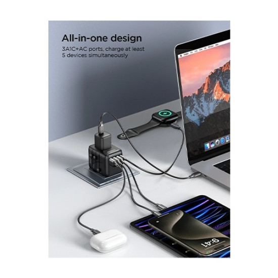 JOYROOM JR-TCW01 17W Universal Travel Adapter (Black)
