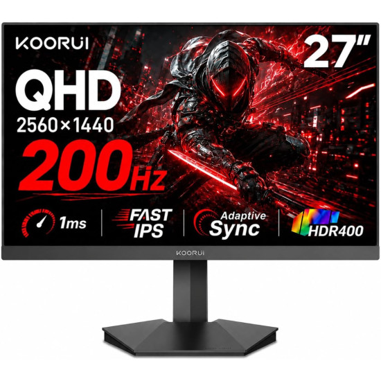 KOORUI G2721P 27-inch IPS QHD 200Hz Fast IPS 1ms HDR400 Gaming Monitor KOORUI G2721P 27-inch IPS QHD 200Hz Fast IPS 1ms HDR400 Gaming Monitor