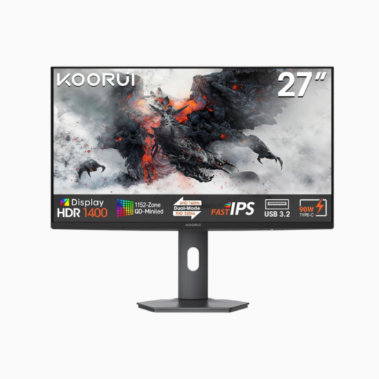 KOORUI S2741LM 27-inch UHD 160Hz/FHD 320Hz/UHD Dual-Mode IPS Gaming Monitor