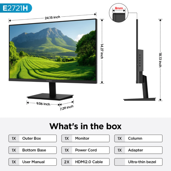 KOORUI E2721H 1ms QHD IPS 27-Inch 120Hz Gaming Monitor KOORUI E2721H 1ms QHD IPS 27-Inch 120Hz Gaming Monitor