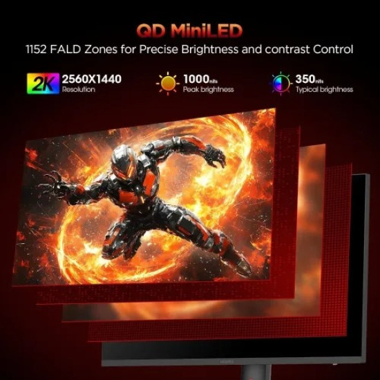 KOORUI S2721PM 27" 2K QHD 200Hz 1ms QD Mini-LED Gaming Monitor