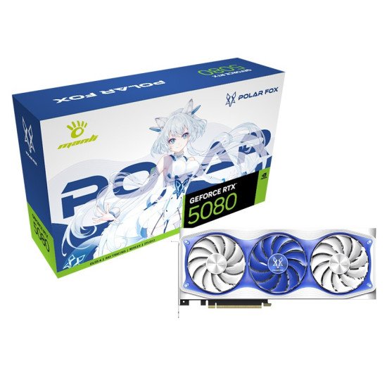 Manli Polar Fox GeForce RTX 5080 OC 16GB GDDR7 Graphics Card