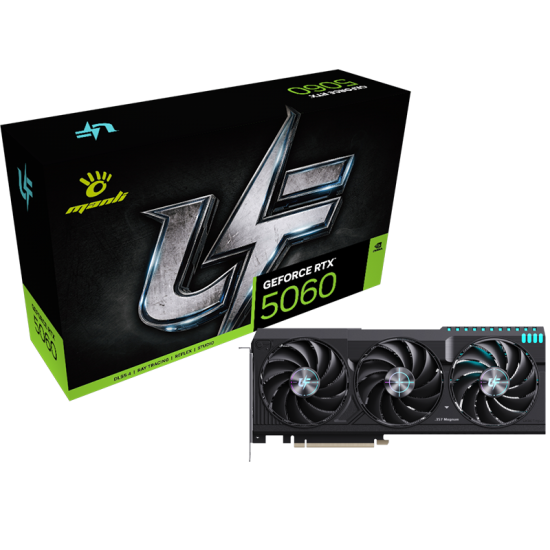 Manli UF GeForce RTX 5060 8GB GDDR7 Triple Fan Graphics Card Manli UF GeForce RTX 5060 8GB GDDR7 Triple Fan Graphics Card