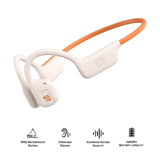 Onikuma T37 Wireless Earphone White Orange