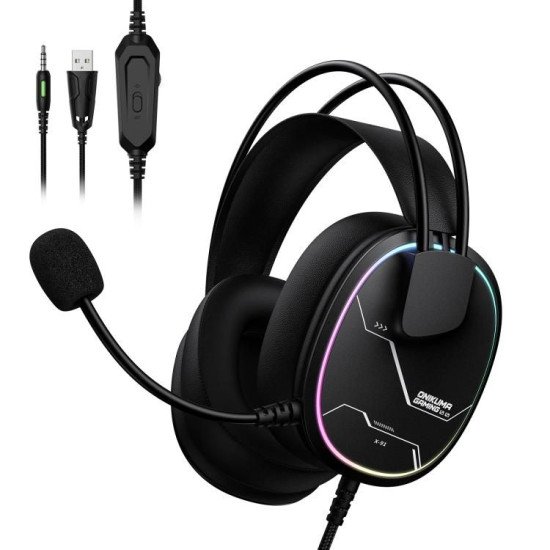 ONIKUMA X91 Over-Ear Wired Gaming Headset with HD Mic & Multi-Device Comfort