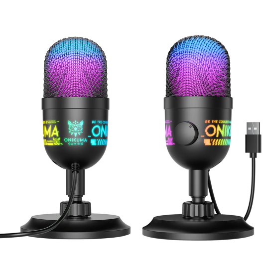 ONIKUMA M930 Studio RGB Microphone with smart monitoring system