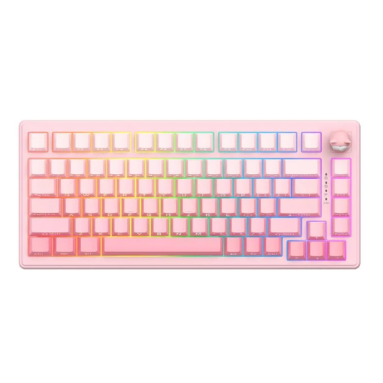 Onikuma MT707 Tri-Mode 81 Keys Mechanical Keyboard with Creative Doll Knob Onikuma MT707 Tri-Mode 81 Keys Mechanical Keyboard with Creative Doll Knob