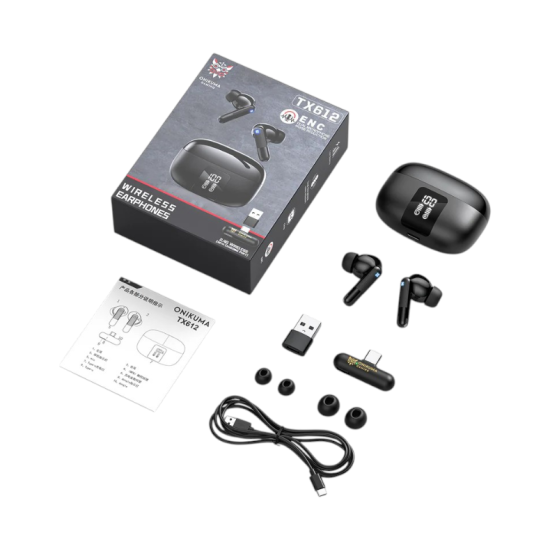 ONIKUMA TX612 Gaming Earbuds -Low Latency Gaming Headset with Hi-Fi Sound for PS5