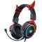 Onikuma X10 Ox Horn RGB Wired Professional Gaming Headset with Noise Cancellation Microphone (Black Red)