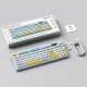 ONIKUMA G80 94 Keys Tri-Mode Wireless Membrane Keyboard with LCD Screen & Multifunction Knob