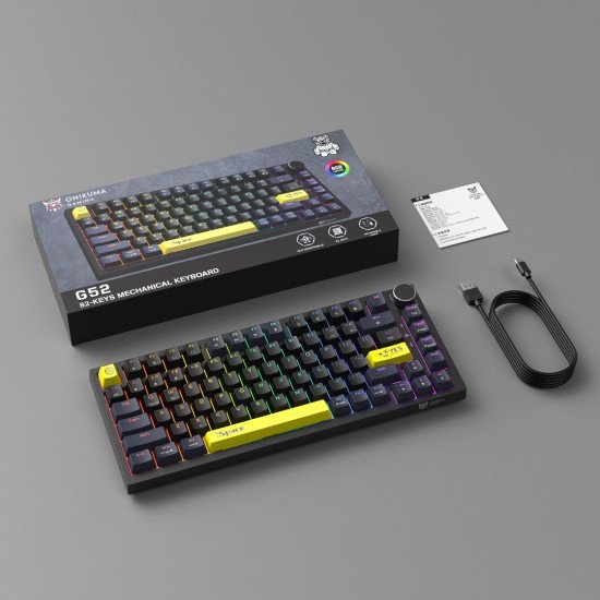 Onikuma G52 RGB Wired 82-key Gaming Mechanical Keyboard Onikuma G52 RGB Wired 82-key Gaming Mechanical Keyboard