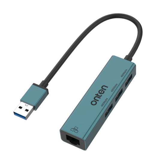 Onten 4 in 1 USB 2.0 to Ethernet Adapter Hub