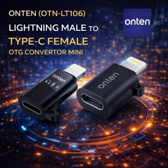 ONTEN (OTN-LT106) LIGHTNING MALE TO TYPE C FEMALE OTG MINI CONVERTER