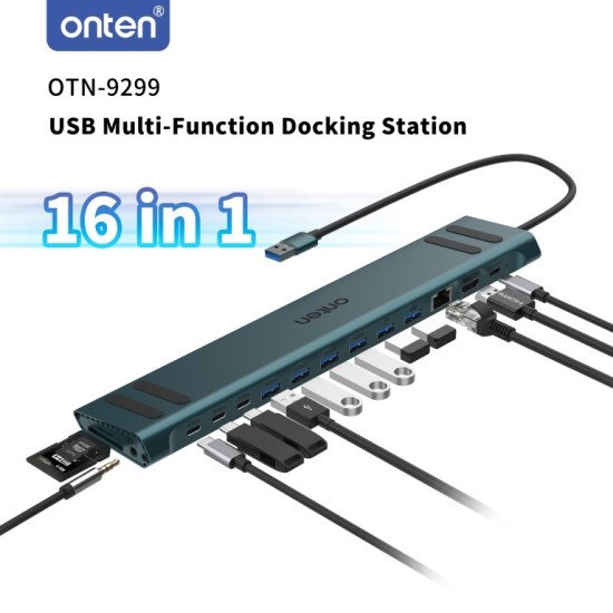 ONTEN (OTN-9299) 16 in 1 USB Multi-Function Docking Station ONTEN (OTN-9299) 16 in 1 USB Multi-Function Docking Station