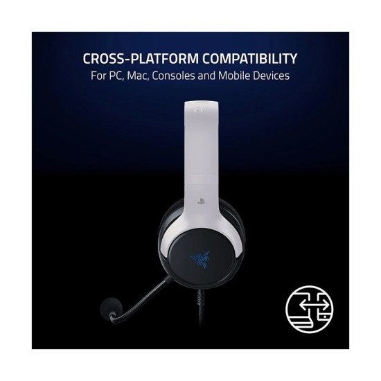 Razer Kaira X - Licensed PlayStation 5 Wired Black & White Gaming Headphone Razer Kaira X - Licensed PlayStation 5 Wired Black & White Gaming Headphone