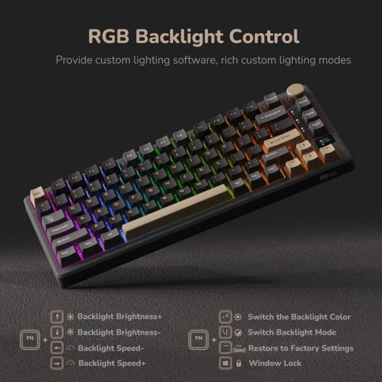 ROYAL KLUDGE RK M75 Tri Mode Wireless Mechanical Keyboard