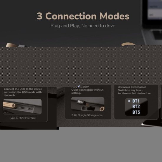 ROYAL KLUDGE RK M75 Tri Mode Wireless Mechanical Keyboard