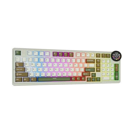 Royal Kludge RK N99 Tri Mode RGB Hot Swap (Beige Switch) Palm Green Mechanical Gaming Keyboard