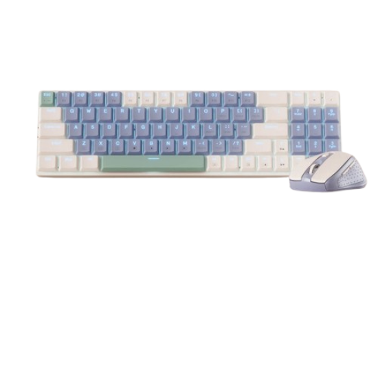 Redragon BS8772 Wireless Herb Green Mechanical Gaming Keyboard & Mouse Combo