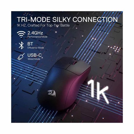 Redragon K1NG M916 LIT (Multi Mode) Black Gaming Mouse