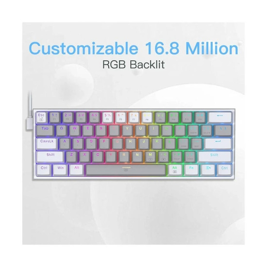 Redragon K617 FIZZ 60% Wired RGB Gaming Keyboard