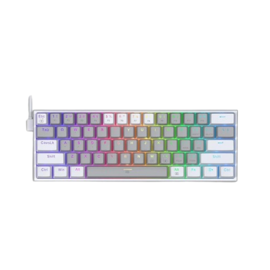 Redragon K617 FIZZ RGB (Red Switch) Gray-White gaming Keyboard