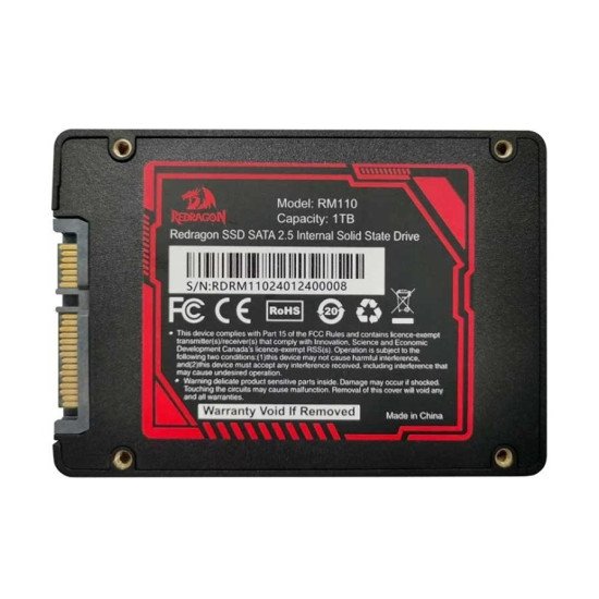 Redragon RM-110 1TB 2.5 Inch SATAIII Internal SSD Redragon RM-110 1TB 2.5 Inch SATAIII Internal SSD