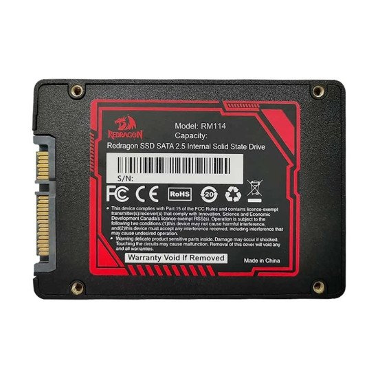 Redragon RM-114 512GB 2.5 Inch SATAIII Internal SSD Redragon RM-114 512GB 2.5 Inch SATAIII Internal SSD
