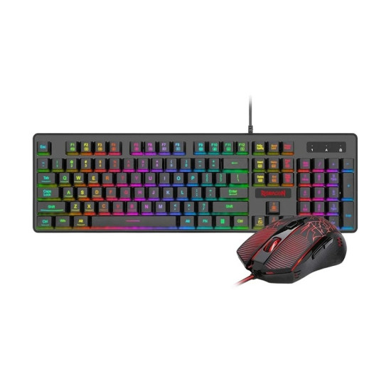 Redragon S107-BA RGB Wired Black Mechanical Gaming Keyboard & Mouse Combo