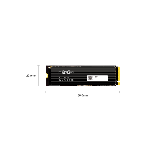 Silicon Power XS90 2TB PCIe Gen5 x4 M.2 NVMe DRAM LPDDR4 SSD