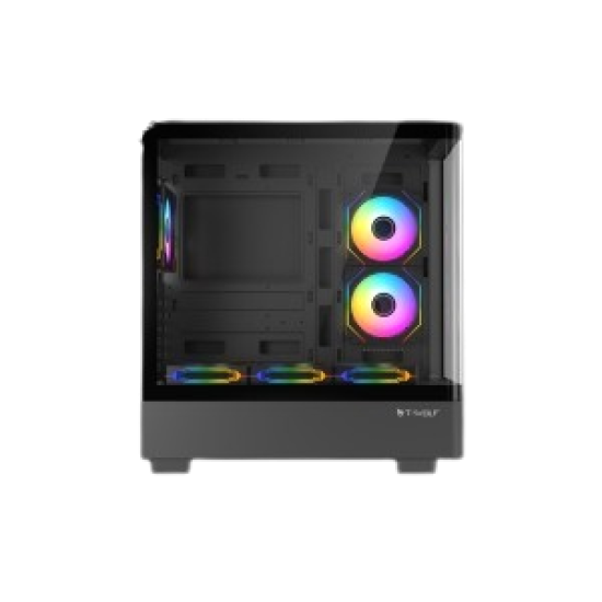 T-WOLF Spector ATX Curved ARGB Gaming Casing with Display T-WOLF Spector ATX Curved ARGB Gaming Casing with Display