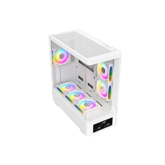 T-WOLF Spector ATX Curved ARGB Gaming Casing with Display T-WOLF Spector ATX Curved ARGB Gaming Casing with Display
