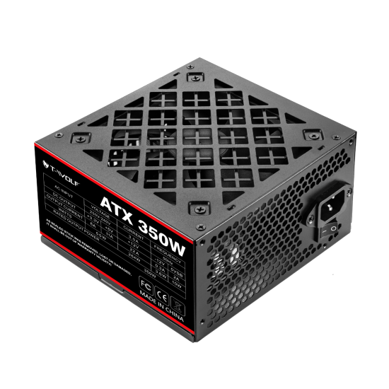 T-wolf ATX 350W Power Supply with power cable