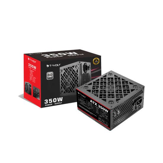 T-wolf ATX 350W Power Supply with power cable