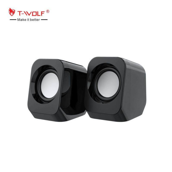 T-WOLF S10 Wired Mini Speaker for Desktop Laptop Pc