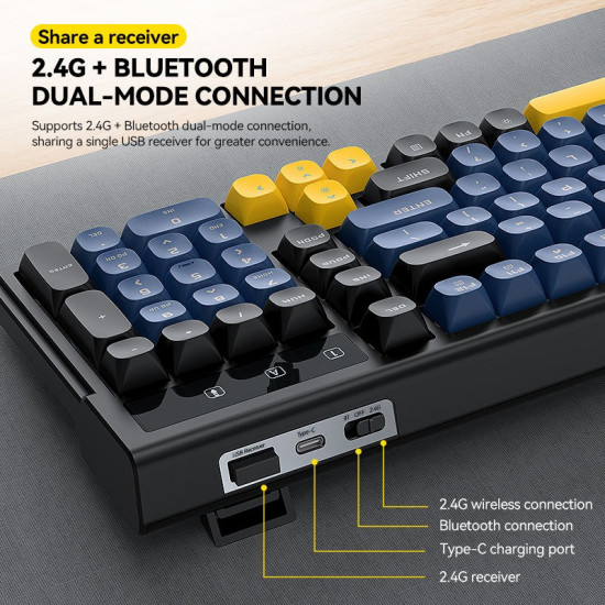 T-WOLF TF300 Dual Mode Wireless BT Keyboard and Mouse Combo T-WOLF TF300 Dual Mode Wireless BT Keyboard and Mouse Combo