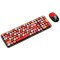T-Wolf TF350 Wireless Keyboard Mouse Combo- Red