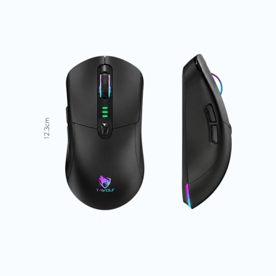 T-WOLF X5 Tri-Mode Wireless Gamer Mouse With RGB Backlit T-WOLF X5 Tri-Mode Wireless Gamer Mouse With RGB Backlit