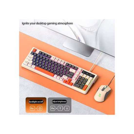 T-Wolf TF330 Wired Mechanical Feeling Gaming Keyboard and Mouse Combo