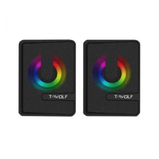 T-Wolf S3 Portable Wired RGB Gaming Speaker T-Wolf S3 Portable Wired RGB Gaming Speaker