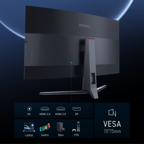 KOORUI G3221SC 32-Inch QHD 2K Wide Display High Gaming Monitor